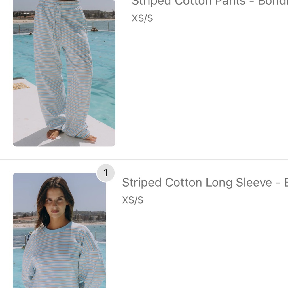 DAILY DRILLS BONDI STRIPE SET